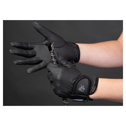 Paardrijhandschoenen - Handschoenen Top Grip Zwart